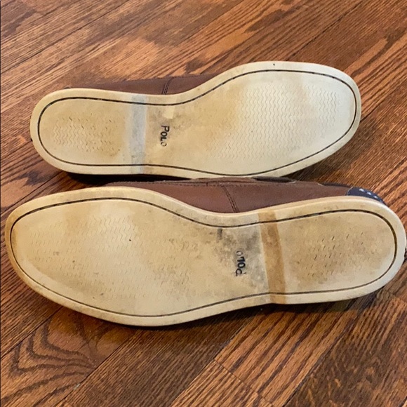 Polo Ralph Lauren leather boat shoes. - Picture 5 of 6